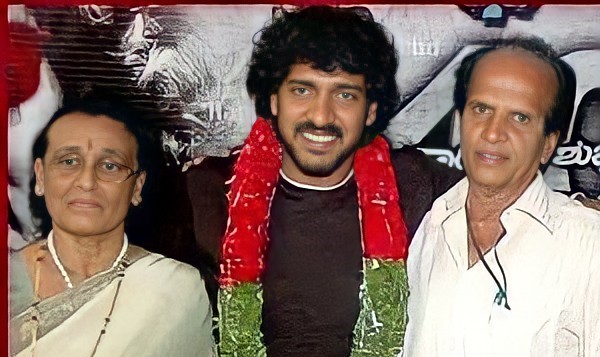 Upendra with his parents